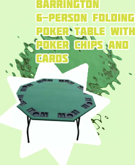 Folding poker table